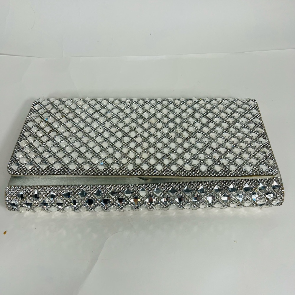 Aldo Silver Crystal Clutch‎